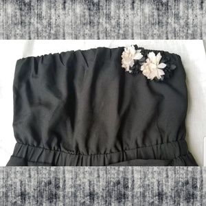 👽 MM COUTURE Miss Me Strapless Surplice tulip style dress LBD BLAck New